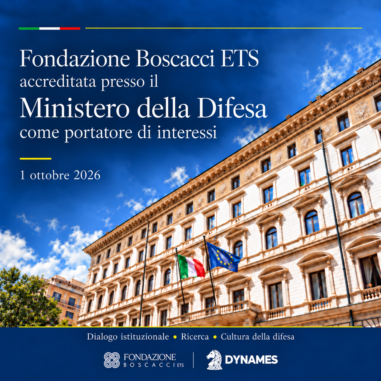 Fondazione Boscacci ETS accreditata al Ministero della Difesa